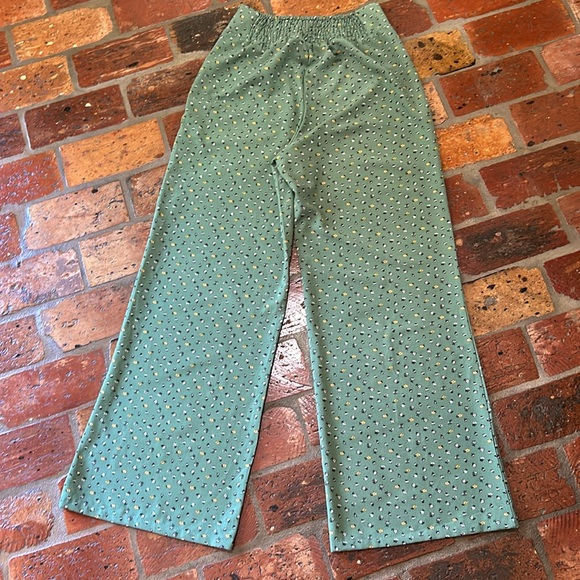 Francesca's Blue Rain high rise wide leg pants szS - Picture 6 of 13